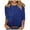 womens summer tops-Blue, variant on Brilliant Summer Tops for Women Plus Size Fashion Women's Pullover Shirt with Sequins and Casual Round Neck 3/4 Sleeve Silver S