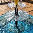 thumbnail image 5 of Solar-Powered Bird Bath – Outdoor Garden Fountain with Floating & Hanging Design, Attracts Hummingbirds & Wild Birds,Blue, 5 of 9