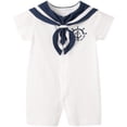 thumbnail image 1 of Mameluco de una sola pieza Pureborn Nautical de manga corta 9-12 M, 1 of 8