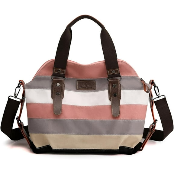 Canvas Shoulder Bags for Womens Multi-Color Purse Satchel Casual Crossbody Bags Messenger Bag Shopping Tote Handbags