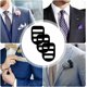 thumbnail image 3 of Pocket Squares Holder For Men, Suit Pocket Handkerchief Fixing Clip | Accessories For Men Square Scarf, Suits, Tuxedos, Vests, And Dinner Jackets3pac, 3 of 5