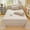 Beige, variant on COM1950s Breathable Heavy Duty Bed Sheet, Thick Textured Printed Flat Sheet, Non-Slip Durable Dorm Room Bedding, Fade Resistant Machine Washable for Home and Student Dormitories