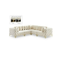 Meridian Furniture Tremblay Cream Velvet Modular Sectional