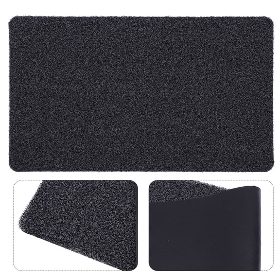 OULII Dark Grey Front Door Mat Indoor Outdoor Rug for Home with Non Slip Backing