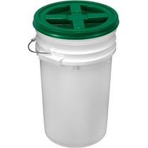 7 Gallon White Bucket with Gamma Seal Lid (Green)