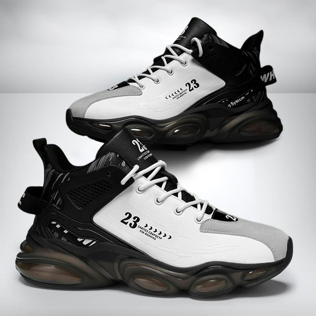 Zapatillas deportivas de moda para hombre, zapatillas para correr, suelas antideslizantes, cómodas zapatillas bajas para caminar, zapatillas informale Blanco Yinane Zapatillas de deporte de los hombres