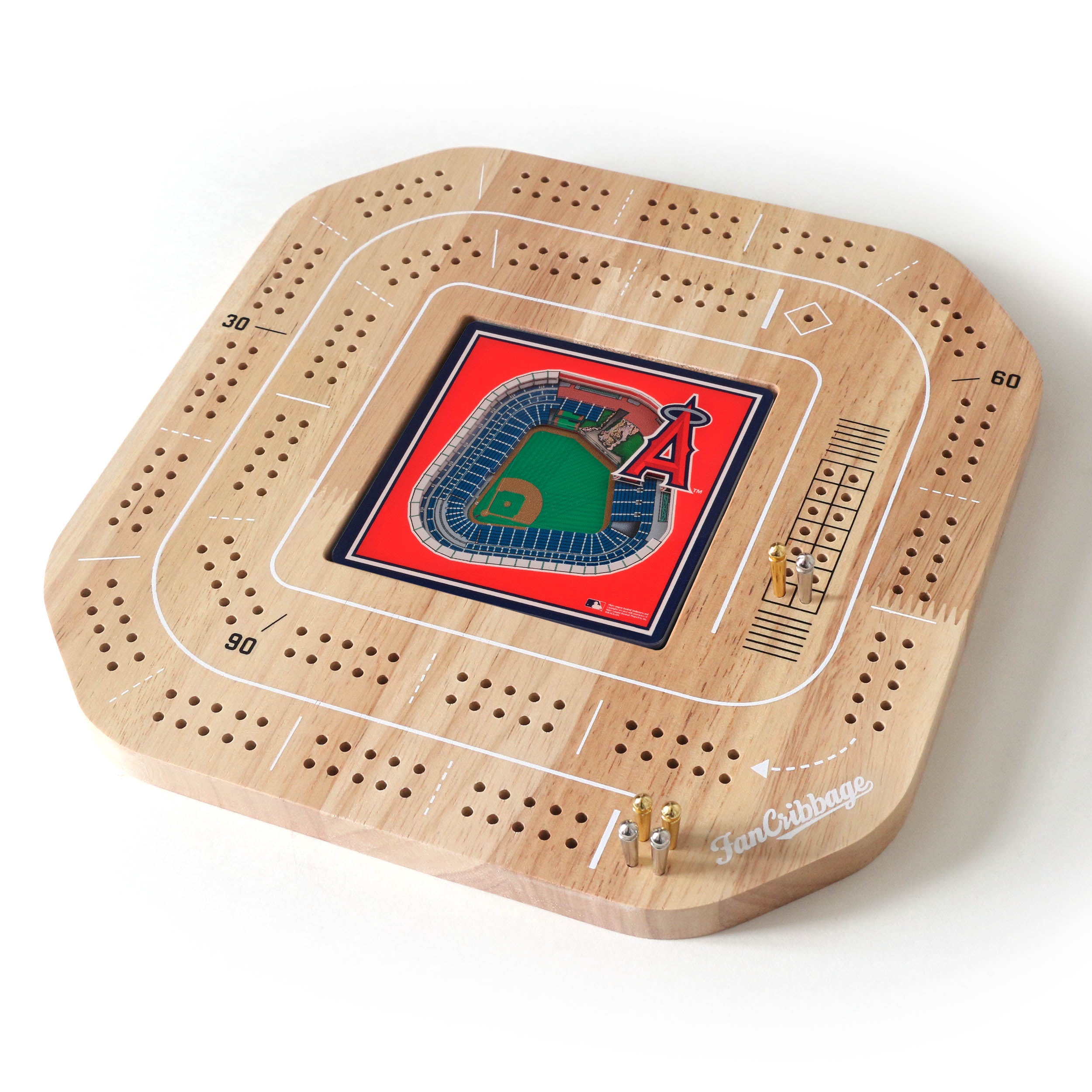 YouTheFan MLB Los Angeles Angels Stadiumview Cribbage
