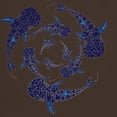 thumbnail image 3 of CafePress - Whale Sahrk Blue Spiral Dark T Shirt - Men's Classic Graphic Cotton T-Shirt, 3 of 4