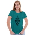 thumbnail image 3 of Wolf Pack Triangle Symbol Spirit Animal Women's T Shirt Ladies Tee Brisco Brands S, 3 of 6