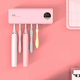 thumbnail image 1 of Portacepillos de dientes desinfectante UV Rose, portacepillos de pared con función esterilizadora, batería de 2000 mAh, temporizador, organizador de cepillos de dientes para mujeres y bebés., 1 of 5