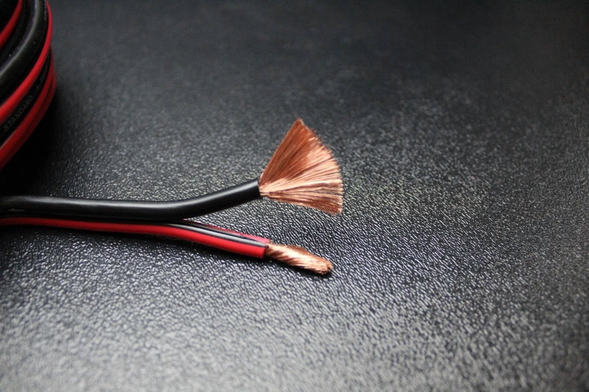 8 Gauge Red Black Speaker Wire Per 5 Ft Awg Cable Power Ground Stranded Copper