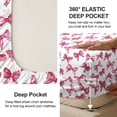 thumbnail image 2 of Flymme Girls Sheet Set Full Size,4-Piece Pink Bow Bed Sheets with Deep Pocket for Women Teens Fairy Tale Theme Bedroom Decor,Soft Microfiber Bedding Sets All Season, 2 of 8