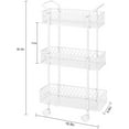 Slim Rolling Storage Cart 3 Tier Bathroom Organizer Utility Cart Slide