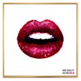 thumbnail image 1 of Designart Sexy Red Woman Lips FLOAT FRAME WALL ART, 1 of 4