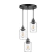 thumbnail image 3 of Lámpara de de de lámpara colgante Accesorio de iluminación interior Base E27 Luz colgante de cristal moderna Luz de techo, 3 of 9