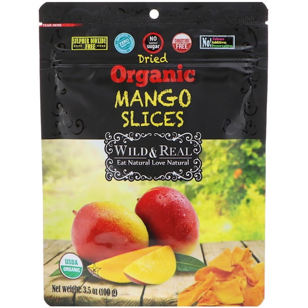 Nature's Wild Organic, Wild & Real, Organic Sliced & Dried Mango, 3.5 oz
