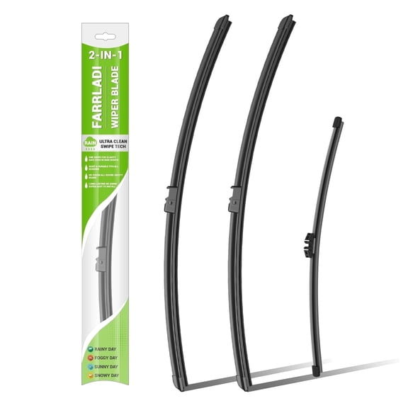 FARRLADI Silicone Windshield Wipers Replacement for BMW X3 2011-2017,Original Equipment Automotive Replacement Wiper Blades - 26" 20" 13"(3 Pack)
