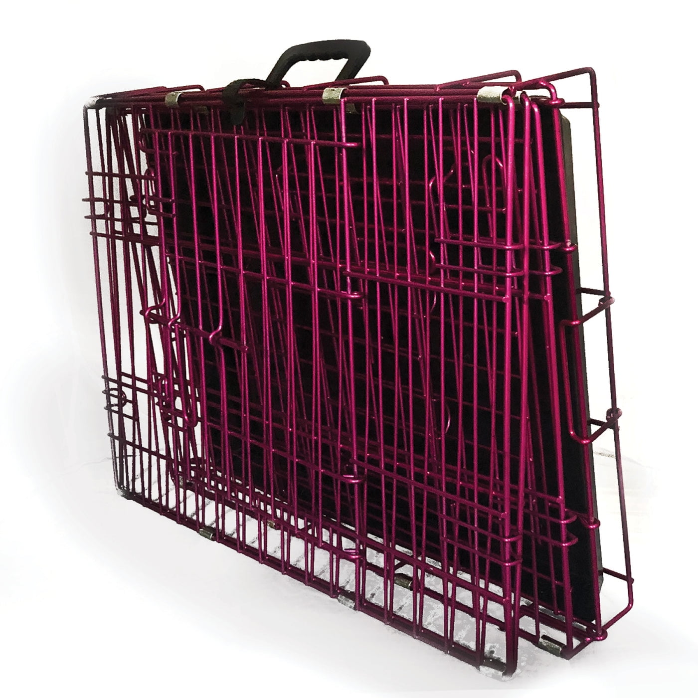 Pet Expressions Pink 24 Inch Colored Metal Wire Dog Crate - Available in Various Sizes and Colors