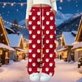 thumbnail image 4 of Oksale Cute Santa Claus Pajama Pants for Women Fuzzy Flannel Christmas Sleepwear with Pockets Casual Elastic Drawstring Loungewear for Holiday 2026 Red M, 4 of 7