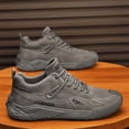 thumbnail image 2 of Men's Fashion Casual Sneakers - Lightweight PU Upper with EVA Cushioned Insole, Breathable Fabric Lining & Durable PVC Sole, Round Toe Lace-Up Design for Casual Attire & Sports, All season Footwear, 2 of 9