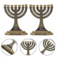 thumbnail image 3 of KAIYANG 2 candelabros de siete agujeros con adornos religiosos retro para escritorio, 3 of 3