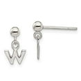 thumbnail image 6 of 925 Sterling Silver Polished W Dangle Post Earrings, 6 of 6