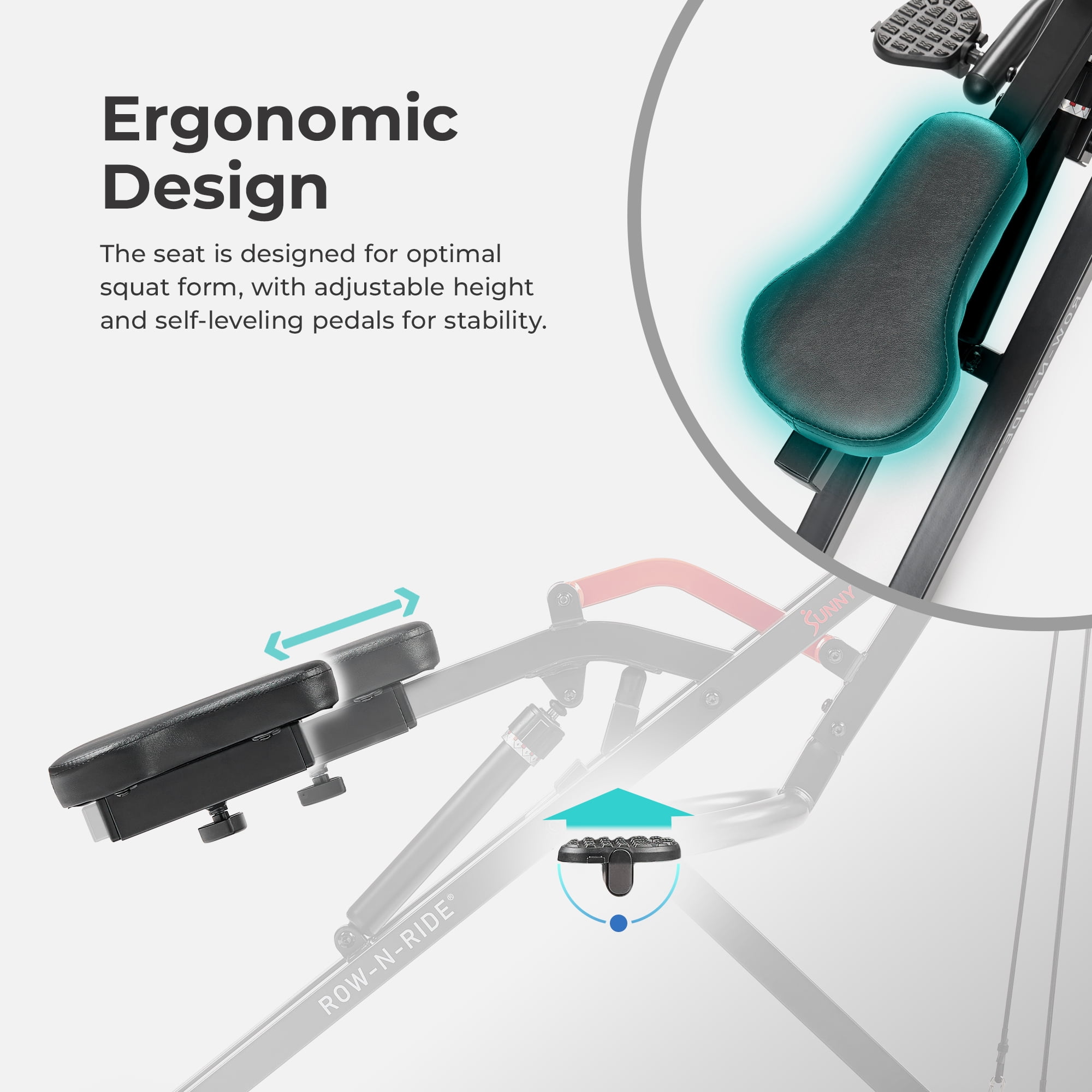 Sunny Health & Fitness Upright Row-N-Ride® 2-in-1 Magnetic