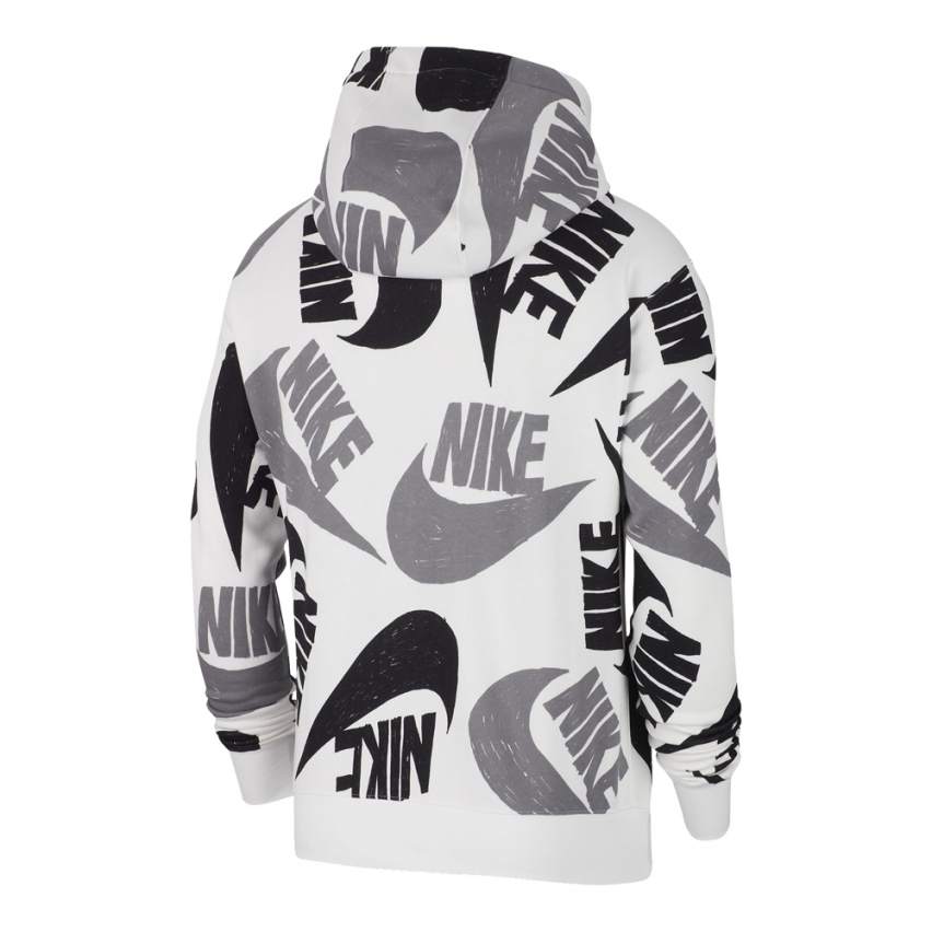nike club aop logo hoodie