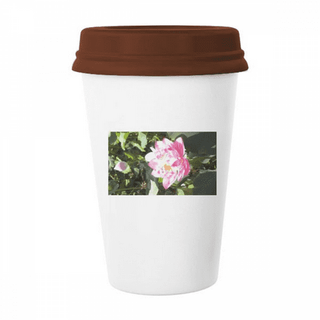 

Summer Lake Lotus Art Deco Fashion Mug Coffee Drinking Glass Pottery Cerac Cup Lid