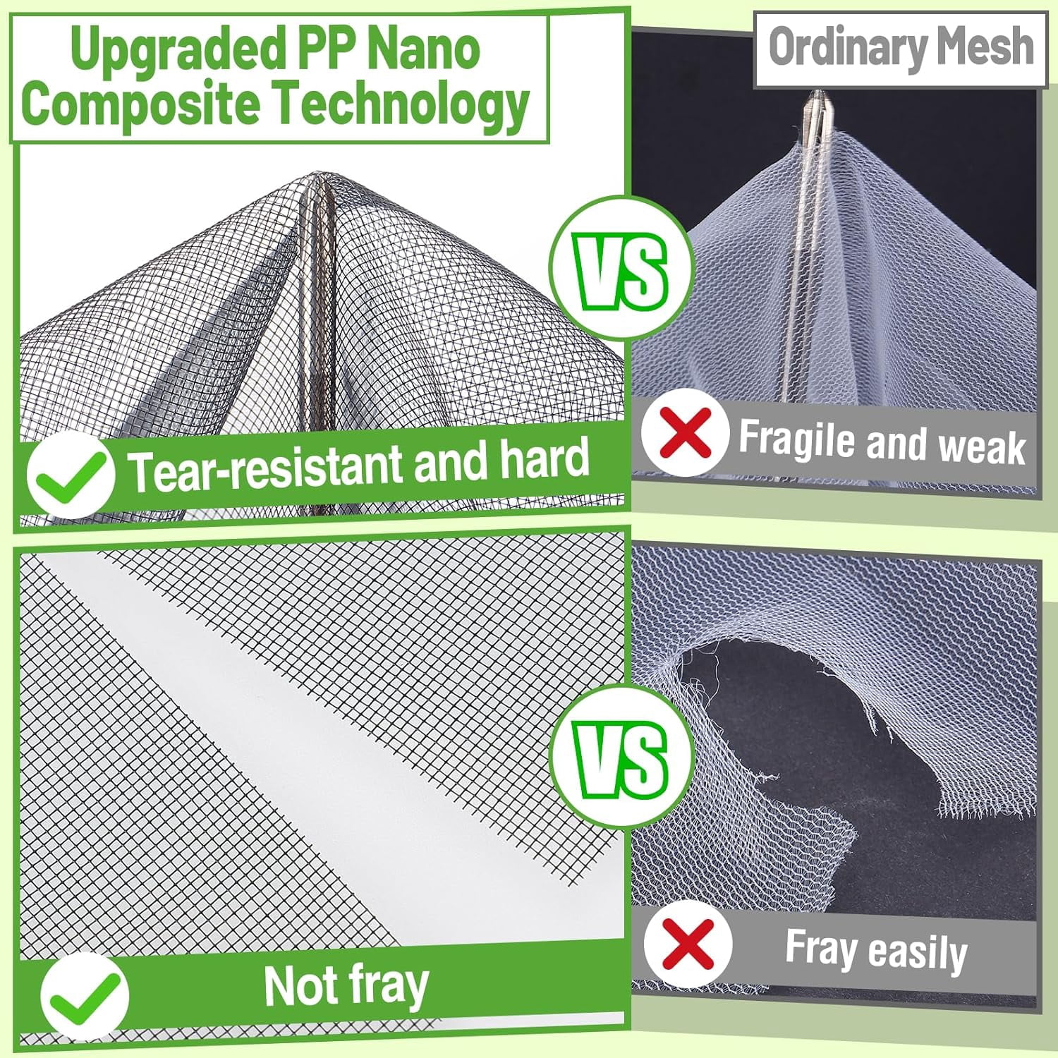 Stronger Garden Mesh Netting - 10 x 33 ft PP Nanocomposite Bird Net Barrier, Mosquito Netting Screen for Outdoor Plants Vegetables Patios Balconies Terraces, Shading Rate 33% (Black)
