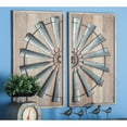 thumbnail image 2 of DecMode Gray Wood Windmill Wall Decor with Wood Backing (2 Count), 2 of 8