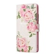 thumbnail image 5 of Compatible for Samsung Galaxy S24 FE Wallet Case with Card Holder, Floral Flower PU Leather Magnetic Stand Flip Protective Phone Cover with Wrist Strap for Women Girls, Rose Flower, 5 of 6
