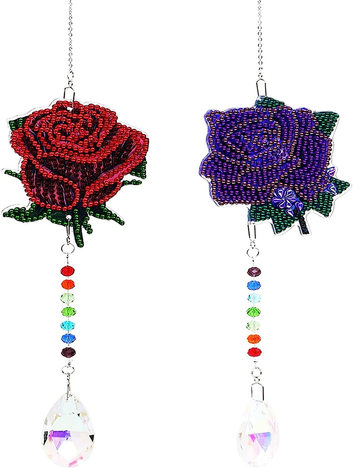 2 Pieces Diamond Painting Wind Chime, Crystal Art Kits Hanging Ornament