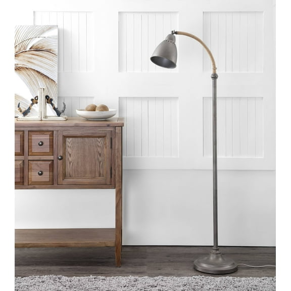 Safavieh Naldo 60 in. H Rustic Floor Lamp, Dark Grey