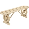 thumbnail image 1 of Outsunny 2-Person Outdoor Bench with Wagon Wheel Legs, Wooden Garden Bench, 1 of 10