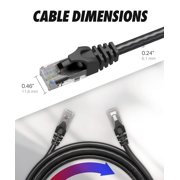 Ultra Clarity Cables Cat6 Ethernet Cable, RJ45 LAN Cable for PS, Xbox, Pc, Router, 20 feet, Black