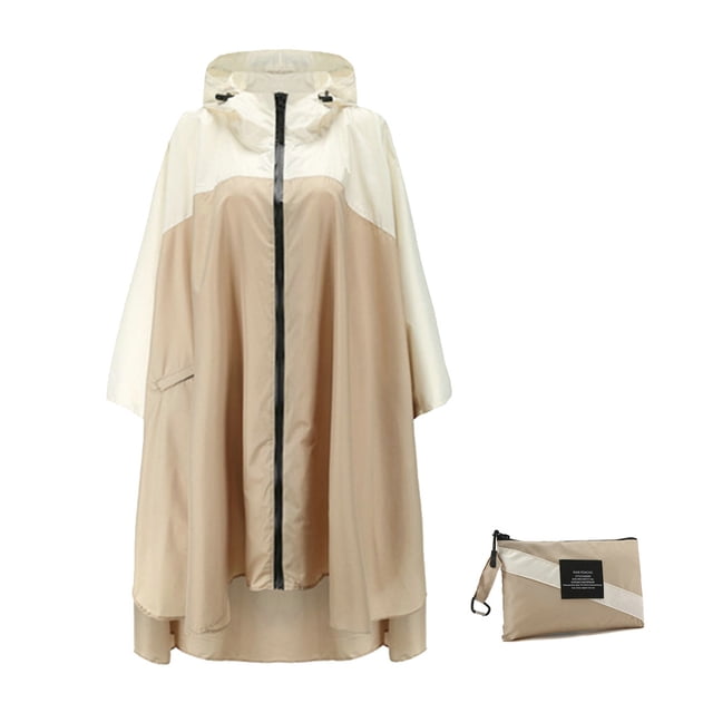 keepw Imperméable Respirant en Polyester pour Femmes et Hommes, Randonnée, Voyage, Pliable, Blanc Kaki