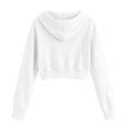 thumbnail image 4 of Luvrsol Hoodies Women Cropped Jacket Button Front Hooded Long Sleeve Drawstring Top with Pockets S-2XL, 4 of 7