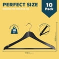 thumbnail image 2 of Perchas de Madera Lifemaster con Gancho Giratorio 360° y Soporte para 10 kg, Color Negro, 2 of 7