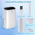 thumbnail image 3 of 14000 BTU Portable Air Conditioner with Remote Control,Cools up to 750 Sq.ft,3-in-1 Portable AC w/Dehumidifier, Fan & Sleep Mode,White Gray, 3 of 10