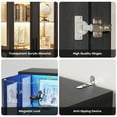 thumbnail image 5 of BROTTAR 65" Curio Display Cabinet with Glass Doors, 3 Color Lights & Human body Sensor, Black, 5 of 9
