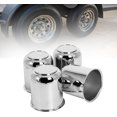 thumbnail image 1 of 3.19" Push Through Wheel Center Caps for Trailer Truck RV Wheel Rims, Chrome Silver Trailer Wheel Hub Center Caps Fit 3.19inch Center Bore,, 1 of 9