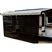 Shade Pro - Vista Shade - Solar Mesh Sunscreen for 12V Electric RV Awning - Zipper Sun Shade Blocks 85% of Light Without Blocking Your View - Fits Vertical Arm Style Awnings 10' Black, 8' Drop
