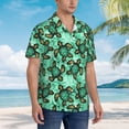 thumbnail image 3 of Fotbe Sea Turtle Camisa Hawaiana para Hombre Unisex – Camisa Casual de Verano con Botones de Manga Corta de Algodón y Lino,3X-Large, 3 of 7