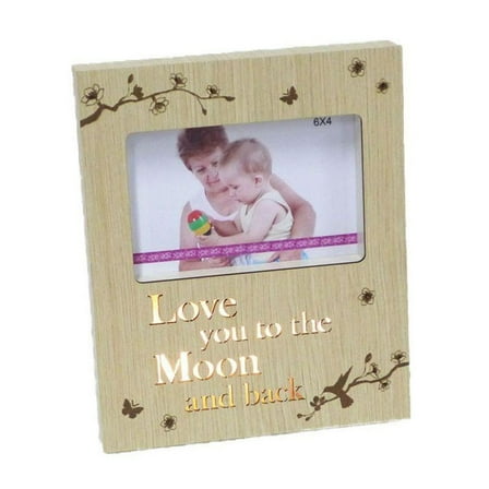 7.5 x 9" LED 'Love You To The Moon And Back' Holds 4.X 6" Photo Frame