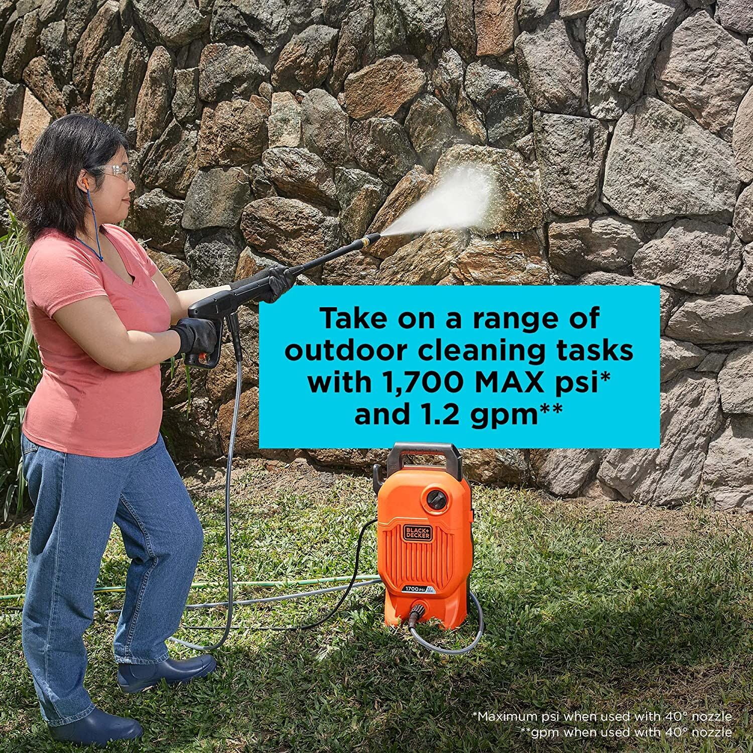 BLACK+DECKER 1700 PSI at 1.2 GPM Electric Pressure Washer