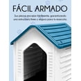 thumbnail image 3 of RED VELVET Casa Perro Casetas de Plástico Exteriores, Resistente al Agua y Clima,Fácil de Montar, Jardín, Patio y Exterior (Azul, Mediana), 3 of 6