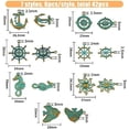 thumbnail image 3 of 42Pcs Ocean Theme Alloy Pendants Green Patina Seahorse Compass Charm Pendant Metal Fish Pendant Charms, 3 of 9