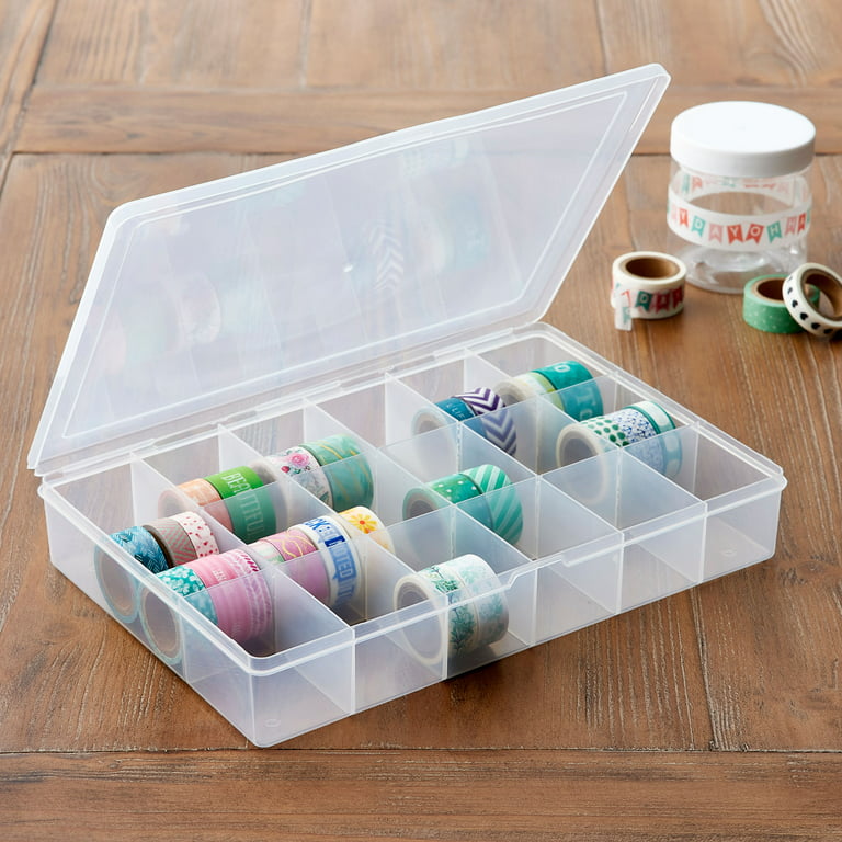 Michaels Bulk 12 Pack: 17 Compartment Bead Organizer by Simply Tidy, Size: 10.2 x 6.75 x 1.625, Clear