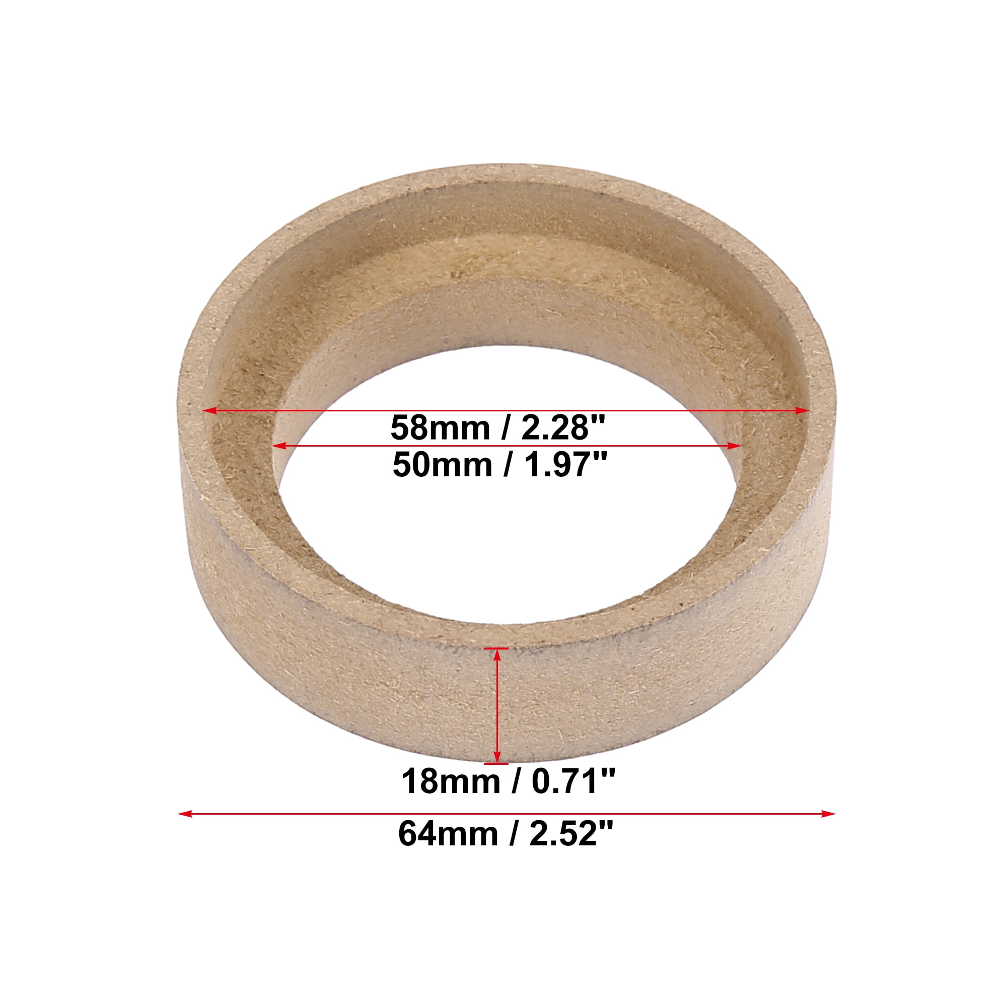 Unique Bargains 2Pcs Car Speaker Ring Adaptor Brackets Recess Bezel Plate Wood 1.2"